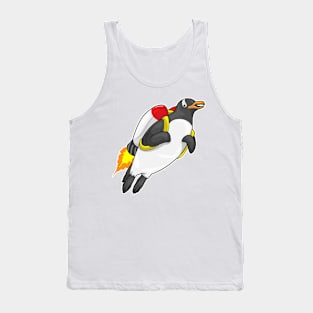 Penguin Flying Jetpack Tank Top